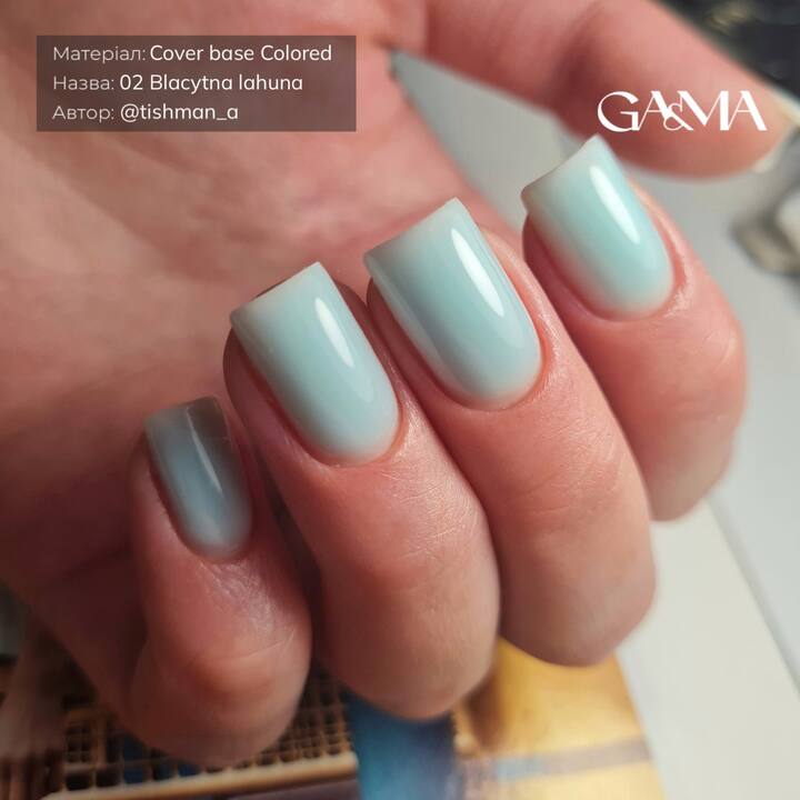 GA&MA. Colored base #2 Blue Lagoon, 15 ml, base colorida, lagoa azul #5