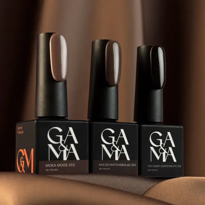 GA&MA. Gel polish #204 That very brown, 10 ml, гель-лак, Той Самий Коричневий #3