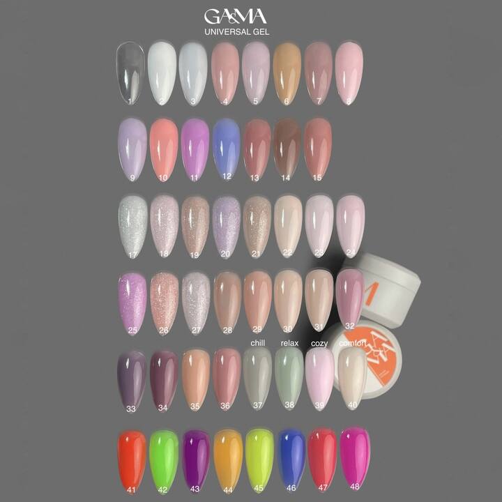 GA&MA. Universal gel 17, гель без опилу, рідкий, з шимером, 30 ml #4
