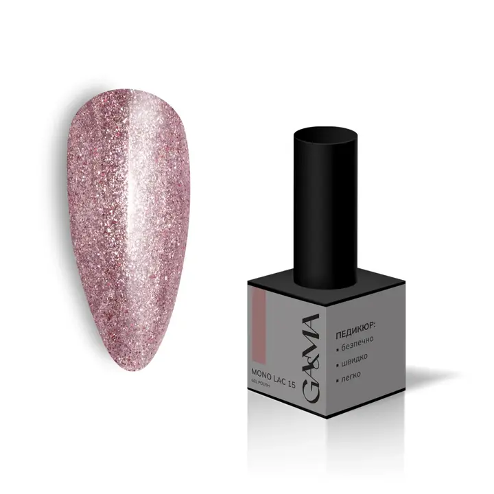 GÉMELY (ex GA&MA). Single-phase Gel Polish, Mono Lac, #015, 6 ml. Esmalte en gel monofásico, "Mono lac" #2