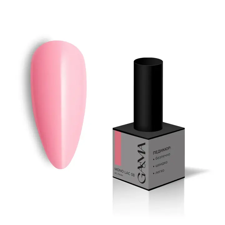 GÉMELY (ex GA&MA). Single-phase Gel Polish, Mono Lac, #008, 6 ml. Однофазний гель лак, "Моно лак" #2