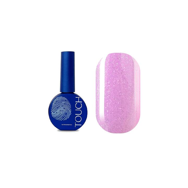 TOUCH. Gradient Top coat #2, with shimmer, 13 ml, кольоровий топ з дрібним шимером, фіолетовий #1