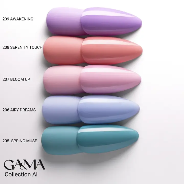 GA&MA. Gel polish #208 Serenity Touch, 10 ml, гель-лак, Дотик спокою #4