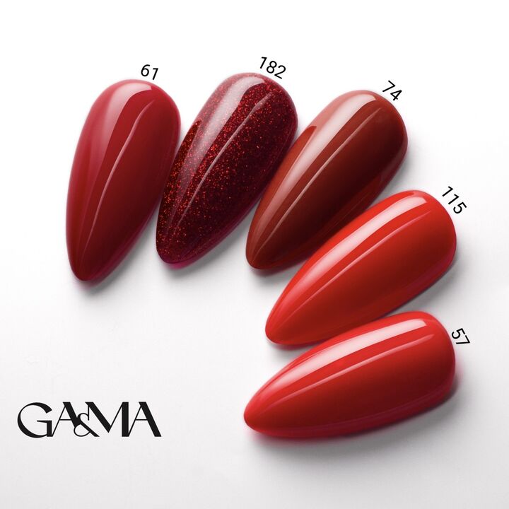 GA&MA. Gel polish #61 ROOT BEER, 10 ml, гель-лак, темний червоний #2