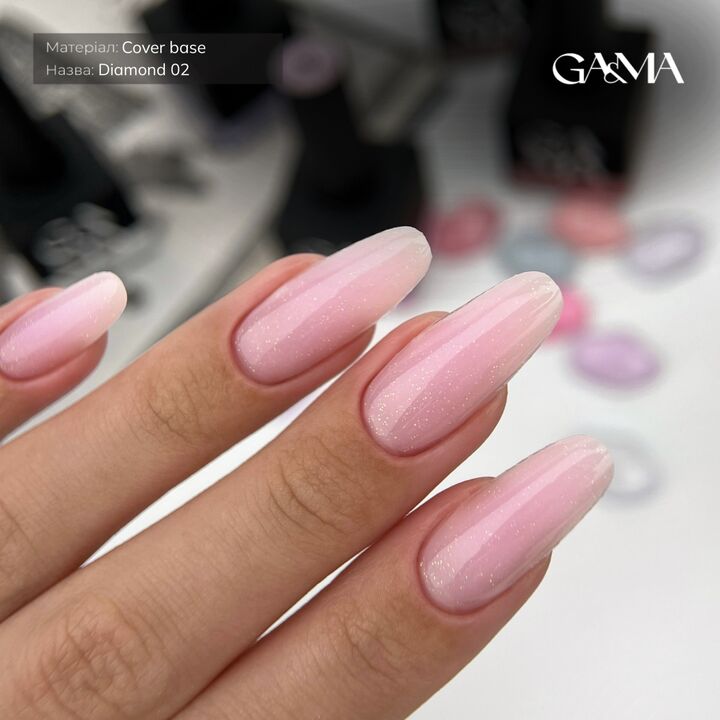 GA&MA. Diamond base #2 Pink, 15 ml, Розовая #3