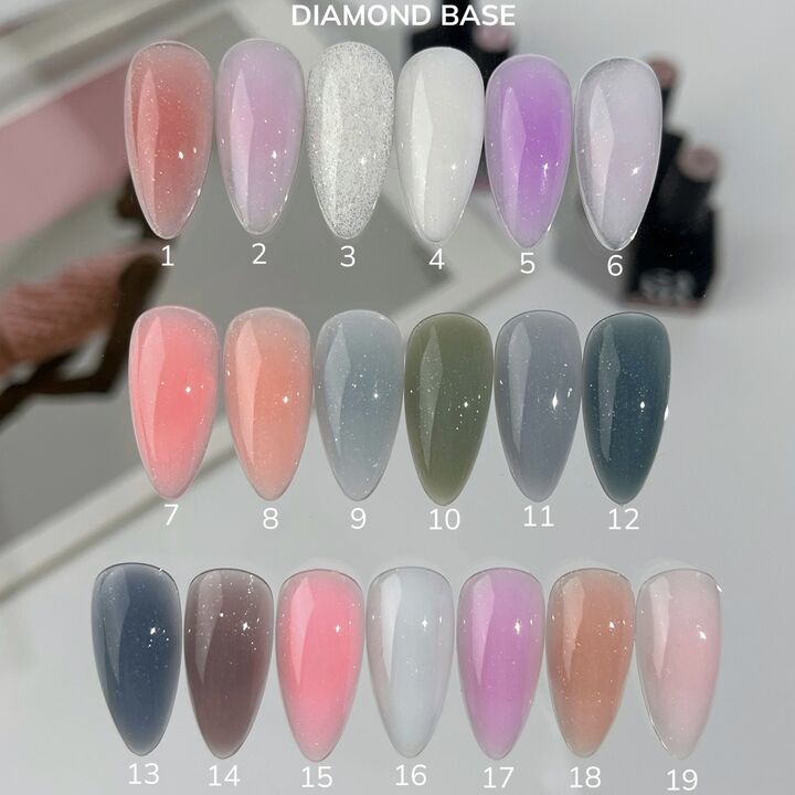 GA&MA. Diamond base #2 Pink, 15 ml, Розовая #2