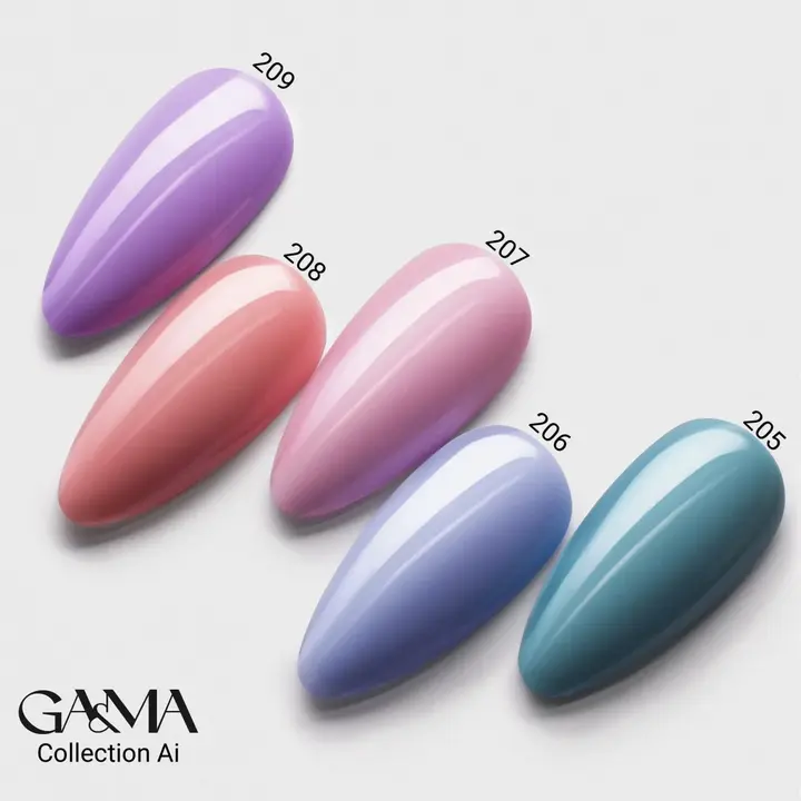 GA&MA. Gel polish #208 Serenity Touch, 10 ml, гель-лак, Дотик спокою #5