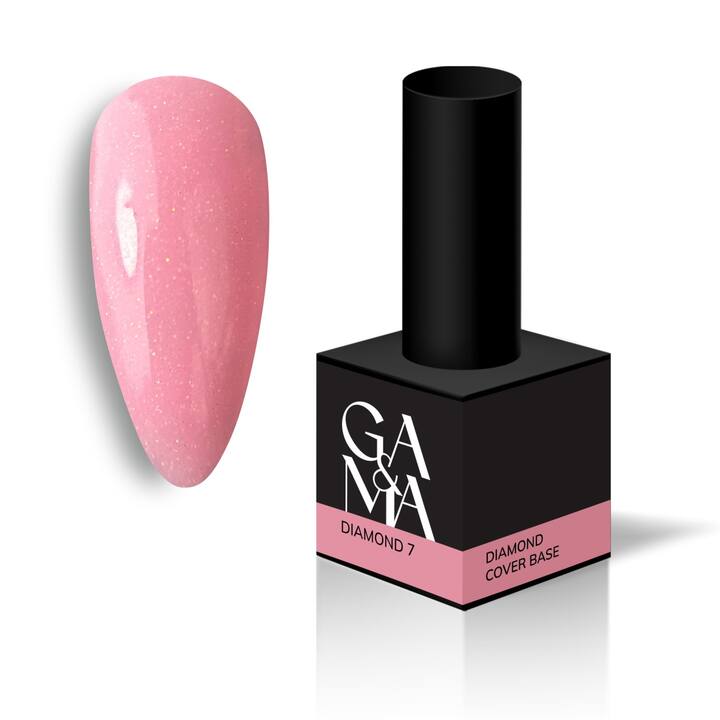 GA&MA. Diamond base #7 Rich Pink, 15 ml, rosa intenso #1