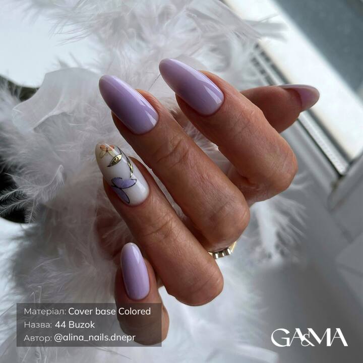 GA&MA. Colored base #44, Lilac, 15 ml, base colorée, Lilas #8
