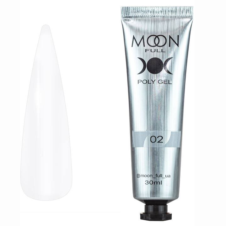 MOON FULL. Polygel, #02, 30 ml, tube. Polygel, weiß #1
