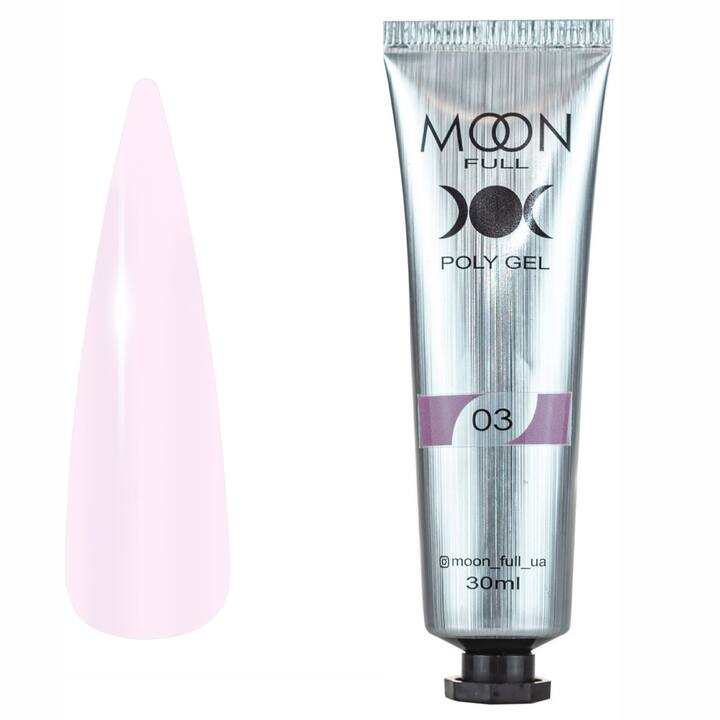 MOON FULL. Polygel, #03, 30 ml, tube. Polygel, lilas clair #1
