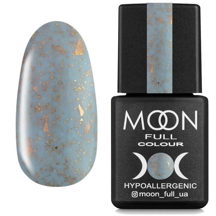 MOON FULL. Rubber Base, Leaf #4, 8 ml. Base colorida de borracha com potal, azul #1
