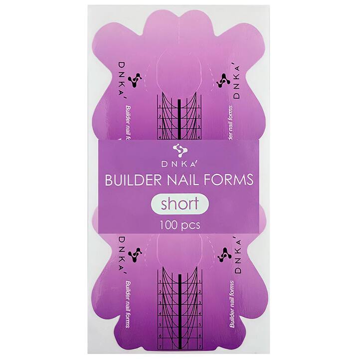 DNKa’. Paper Builder nail forms, SHORT, 100 pcs, Паперові нижні форми, 100 шт, для коротких нігтів #1