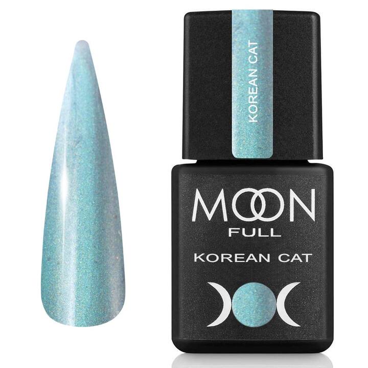 MOON FULL. Korean "Cat eye" Gel Polish, #07, 8 ml. Gel polish cat eye, turquesa #1
