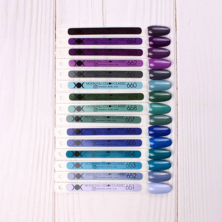MOON FULL. Gel Polish, Winter #651, 8 ml. Lakier hybrydowy, chabrowo-liliowy #2