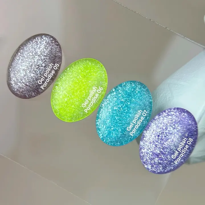 NOTD. Gel Polish, Let's special, PARADISE #05, 10 ml, гель-лак коричневий з блискітками #3