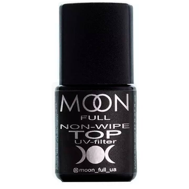 MOON FULL. Non-Wipe Top coat, with UV-filters, 8 ml. Top ohne Klebeschicht mit UV-Filtern #1