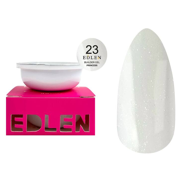 EDLEN. REFILE, Builder gel Princess №23, 15 ml. ЗМІННИЙ КАРТРИДЖ, гель для нарощування #1