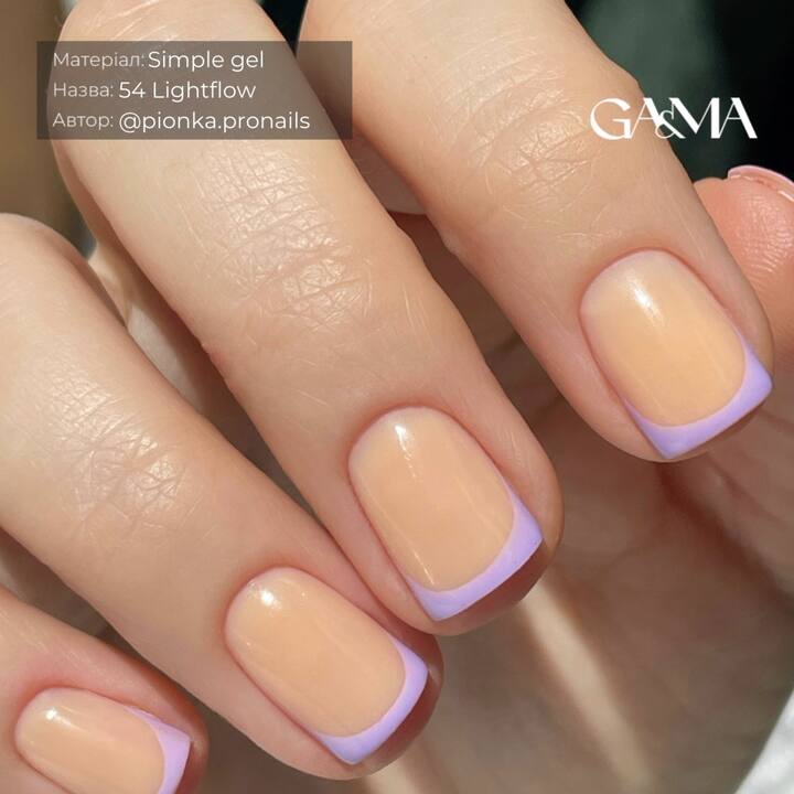 GA&MA. Simple builder gel, #54 Lightflow, 15 ml,  гель без опилу, кораловий #2