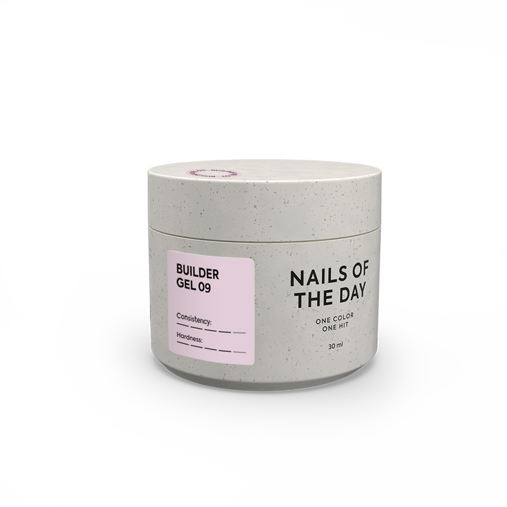 NOTD. Builder Gel, #09, 30 ml. Gel de construction, rose laiteux #1
