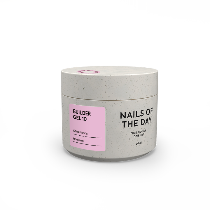NOTD. Builder Gel, #10, 30 ml. Builder Gel, rosa #1