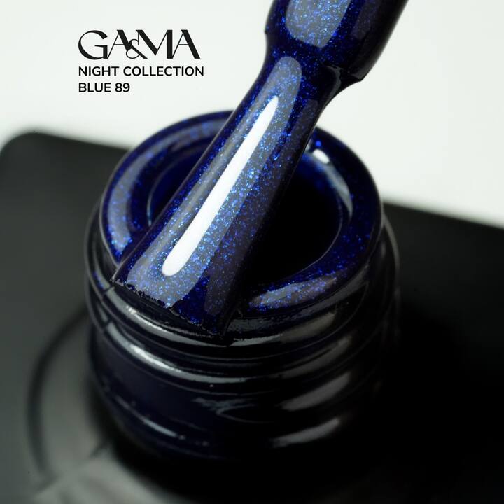 GA&MA. Gel polish #89 SHIMMER BLUE, 10 ml, гель-лак, синій з шимером #2