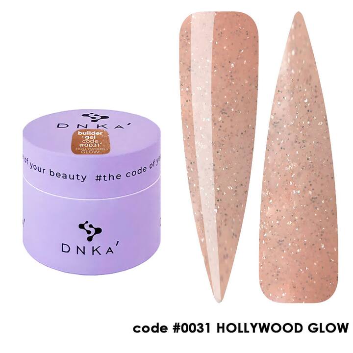 DNKa’. Builder Gel Hollywood #0031, 15 ml, світловідбиваючий гель для моделювання #1
