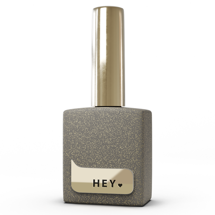 HEYLOVE. Gold Flakes Glossy Top coat, 15 ml, Топ глянцевый с золотистой фольгой — HEYLOVE, NAILSMADE
