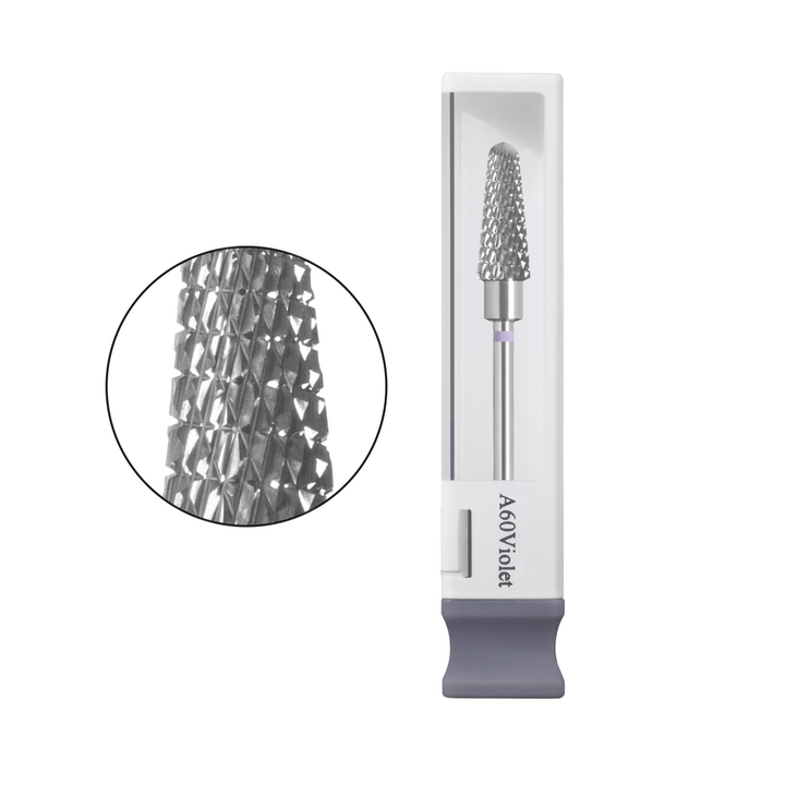 GA&MA. Carbide Max nail drill bit, A60Viotel. Фреза твердосплавна "Конус усічений", фіолетова, Ø 6 мм #1