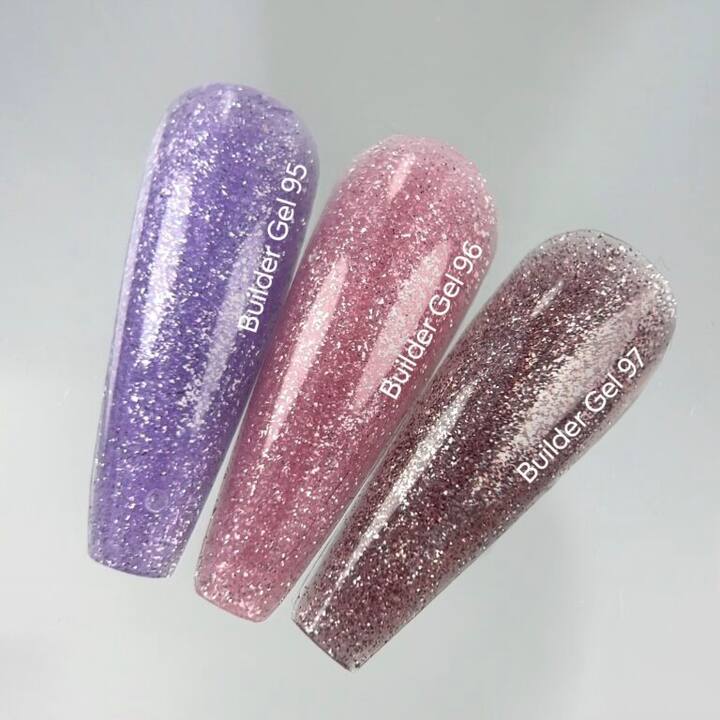 NOTD. Builder Gel, #96, 15 ml. Builder gel, rose réfléchissant #3