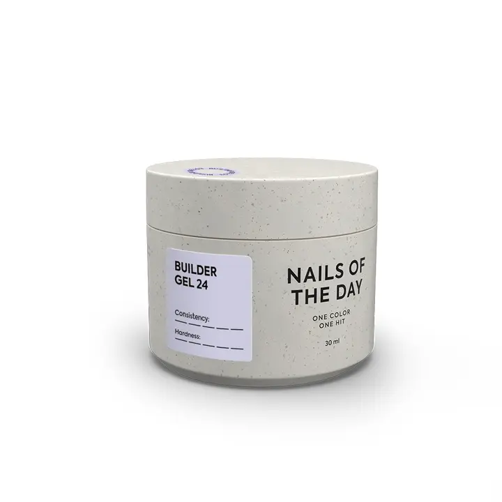 NOTD. Builder Gel, #24, 30 ml. Gel d'extension, laiteux avec voile rose #1