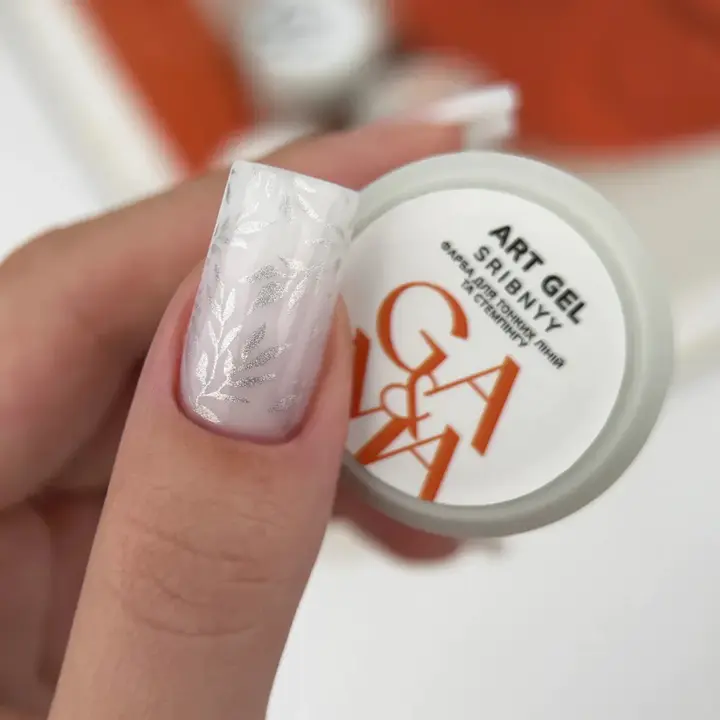 GA&MA. Art gel SILVER, 5 g, Гель-фарба, срібна #2