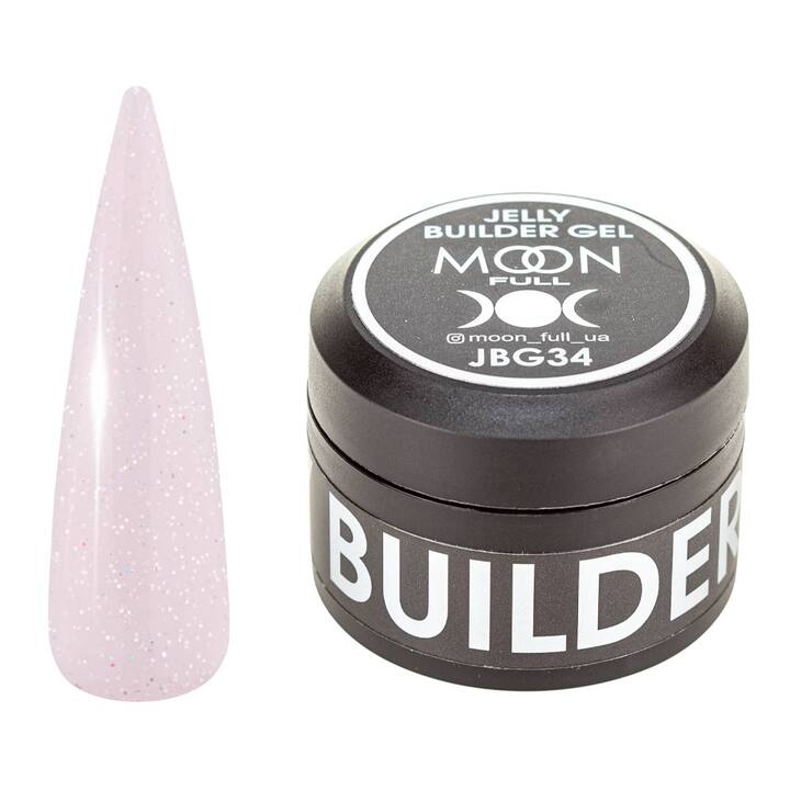 MOON FULL. Jelly builder gel, #34, 30 ml. Jelly-Gel für Nagelverlängerung #1