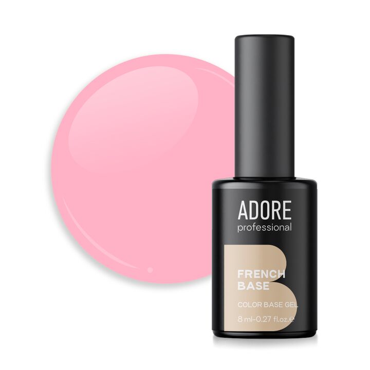 ADORE. French Base,  №05, Pink, 8 ml. Камуфлююча база #1