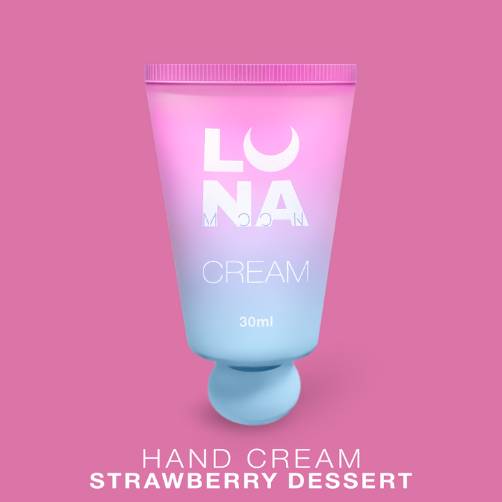 LUNAmoon. Hand Cream Strawberry Dessert, 30 ml. Крем ламелярний зволожуючий з ароматом полуниці з вершками #2
