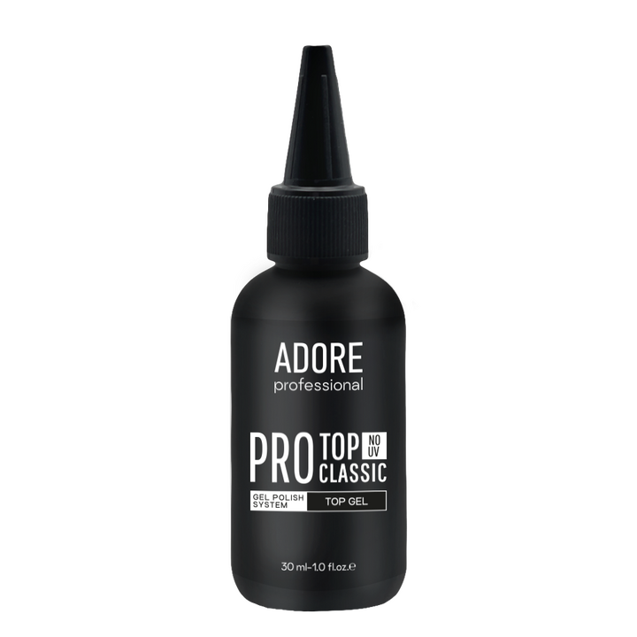 ADORE. PRO Classic Top coat, no UV-filters, 30 ml. Класичний топ без липкого шару, без УФ-фільтрів #1