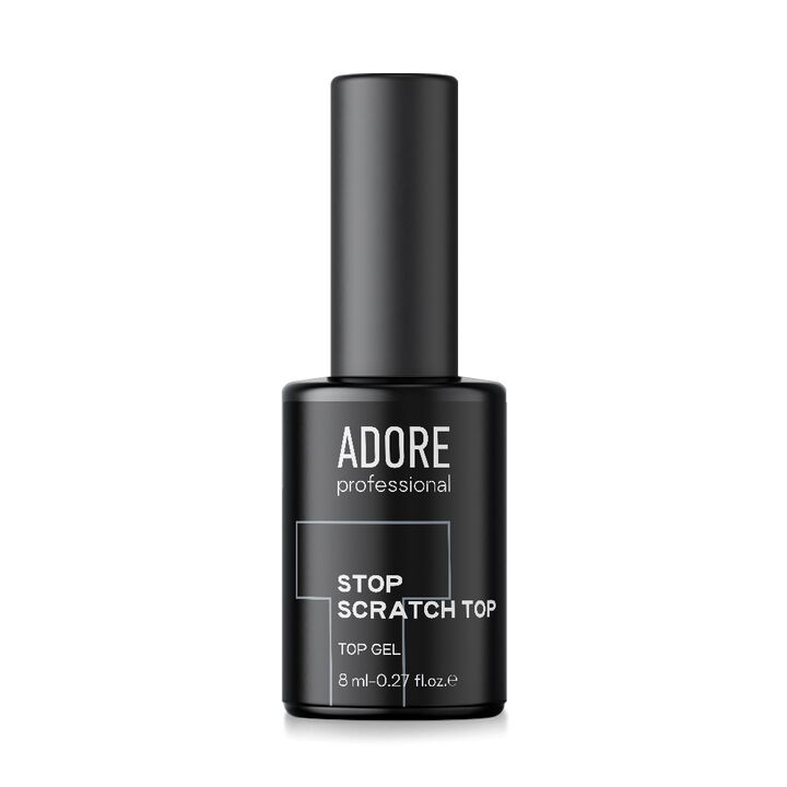 ADORE. Stop Scratch Top coat, with UV-filters, 8 ml. Надміцний топ без липкого шару, з УФ-фільтрами #1