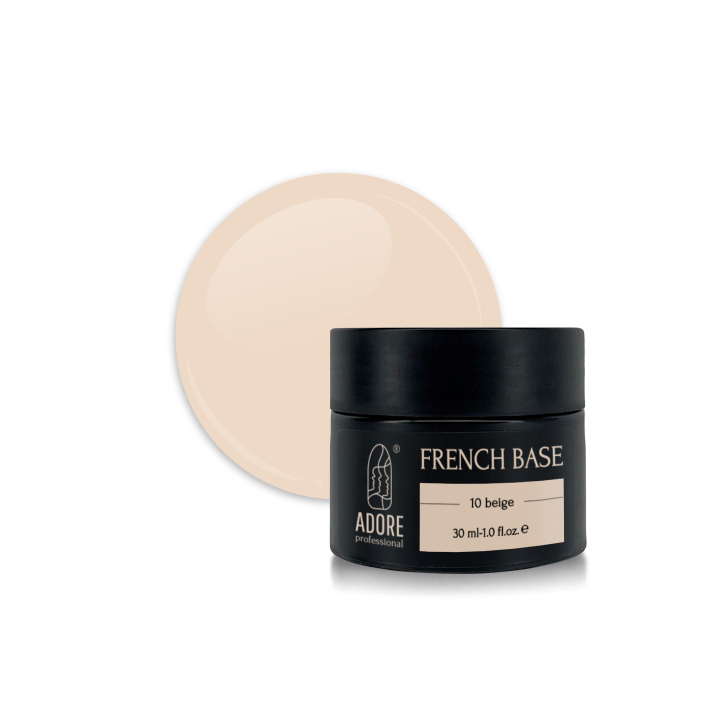 ADORE. French Base, №10, Beige, 30 ml. Камуфлююча база #1