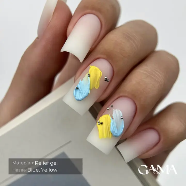 GA&MA. Relief gel, blue, 5 g, рельєф гель, блакитний #3