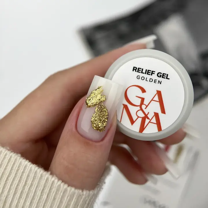 GA&MA. Relief gel, gold, 5 g, рельєф гель, золото #2