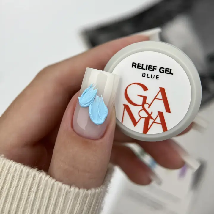 GA&MA. Relief gel, blue, 5 g, рельєф гель, блакитний #2