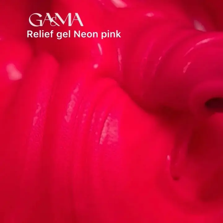 GA&MA. Relief gel, neon pink, 5 g, рельєф гель, неоновий рожевий #2