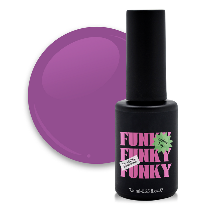 ADORE. Funky Color Top coat, №03, Peri, 8 ml. Вітражний топ, фіолетовий #1