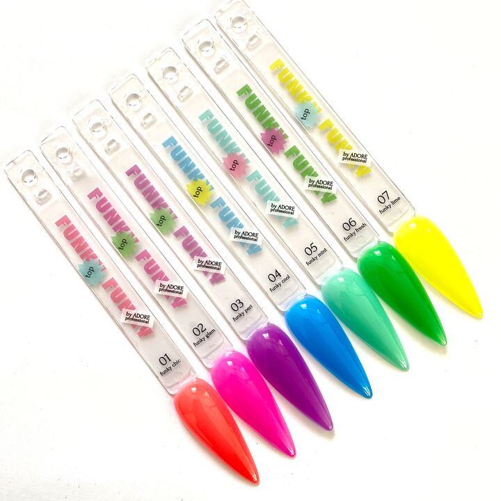 ADORE. Funky Color Top coat, №06, Fresh, 8 ml. Вітражний топ, зелений #2