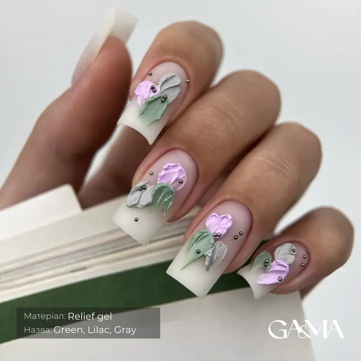 GA&MA. Relief gel, lilac, 5 g, рельєф гель, бузковий #3