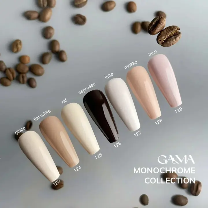 GA&MA. Gel polish #128 MOKKO, 10 ml, gel polish, Moka #4