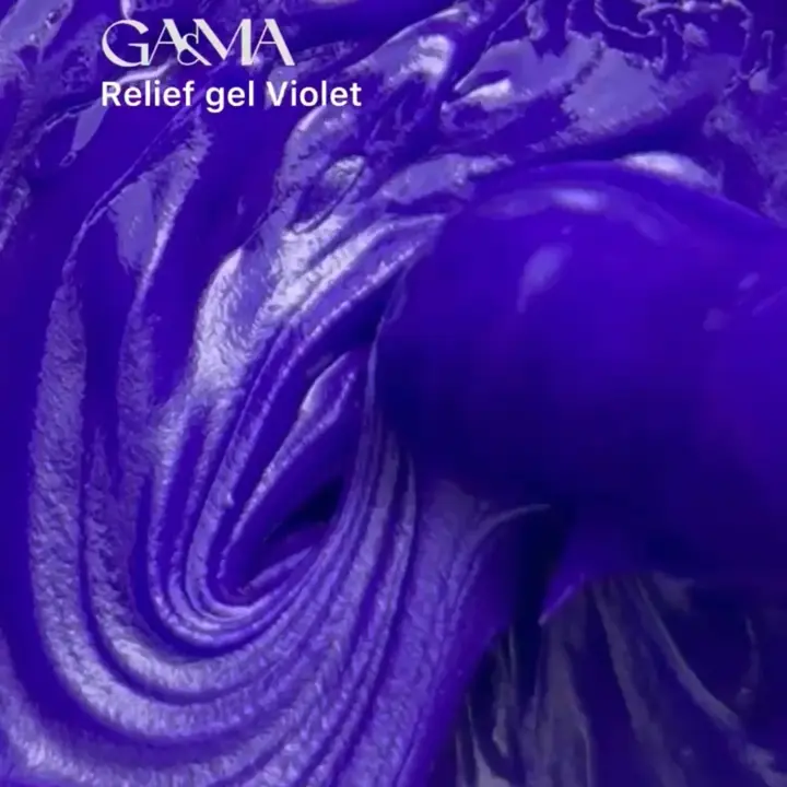 GA&MA. Relief gel, violet, 5 g, рельєф гель, фіолетовий #2