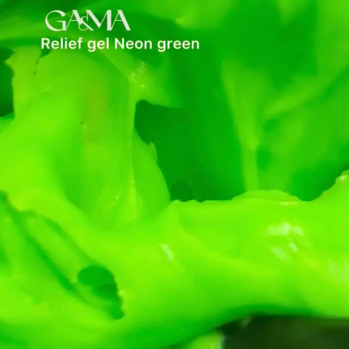 GA&MA. Relief gel, neon green, 5 g, рельєф гель, неоновий зелений #2
