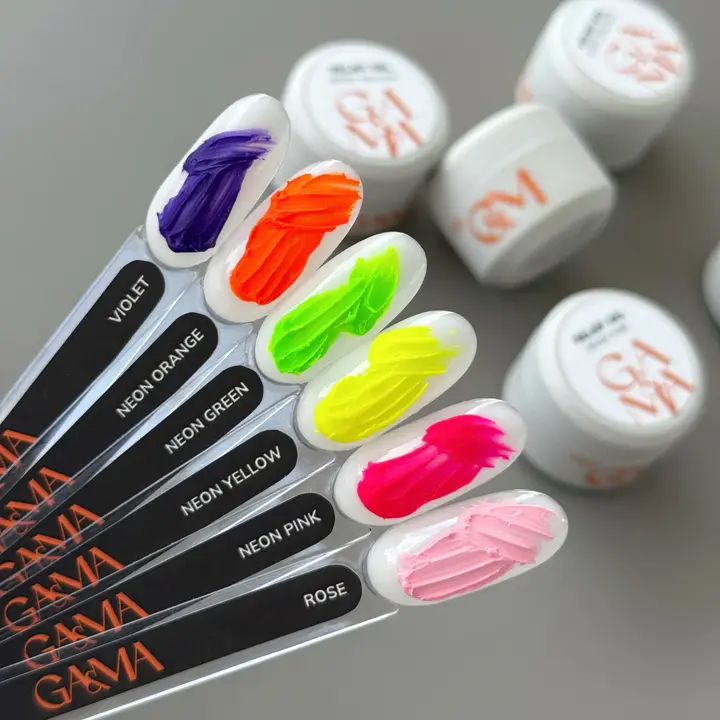 GA&MA. Relief gel, neon green, 5 g, рельєф гель, неоновий зелений #4
