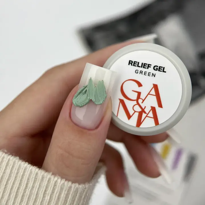 GA&MA. Relief gel, green, 5 g, рельєф гель, зелений #2